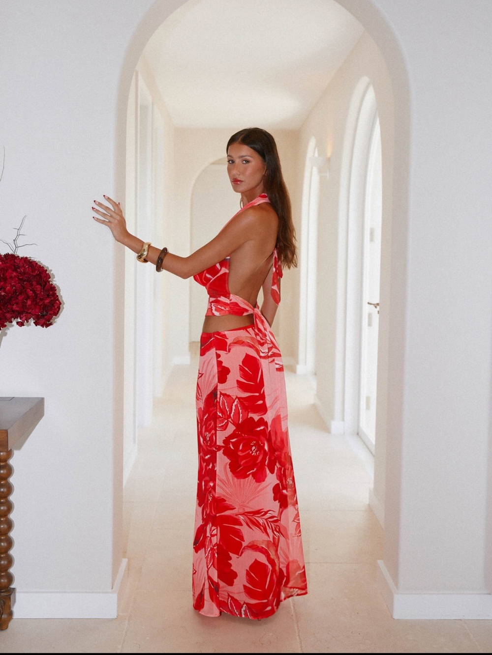 Peppermayo Red Floral Maxi Skirt - Picture 5 of 7